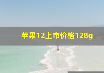 苹果12上市价格128g