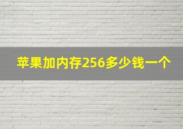 苹果加内存256多少钱一个