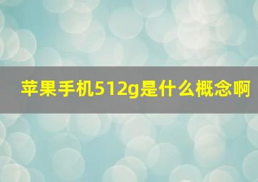 苹果手机512g是什么概念啊