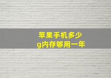 苹果手机多少g内存够用一年