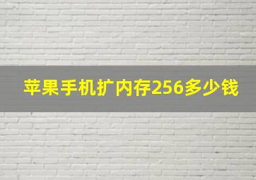 苹果手机扩内存256多少钱