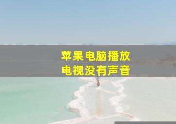 苹果电脑播放电视没有声音