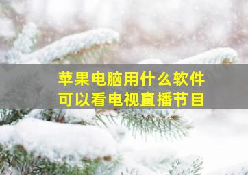 苹果电脑用什么软件可以看电视直播节目