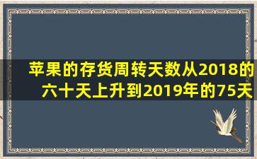 苹果的存货周转天数从2018的六十天上升到2019年的75天