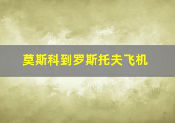 莫斯科到罗斯托夫飞机