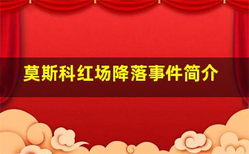 莫斯科红场降落事件简介