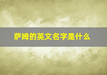 萨姆的英文名字是什么