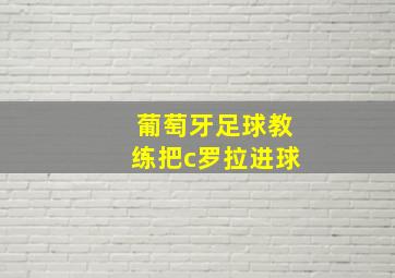 葡萄牙足球教练把c罗拉进球