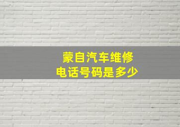 蒙自汽车维修电话号码是多少