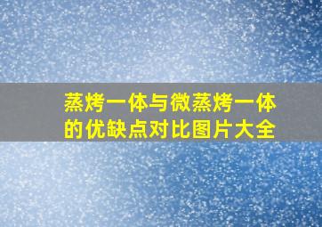 蒸烤一体与微蒸烤一体的优缺点对比图片大全