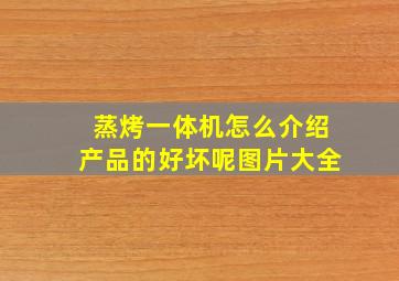 蒸烤一体机怎么介绍产品的好坏呢图片大全