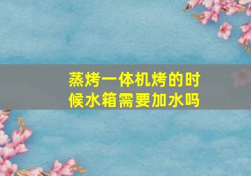 蒸烤一体机烤的时候水箱需要加水吗