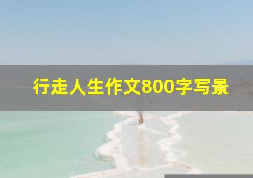 行走人生作文800字写景