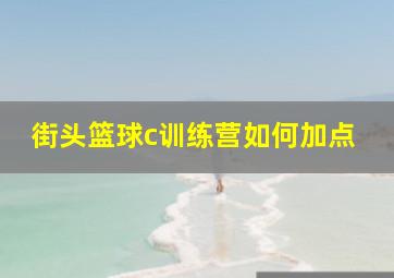 街头篮球c训练营如何加点