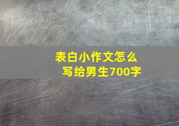 表白小作文怎么写给男生700字