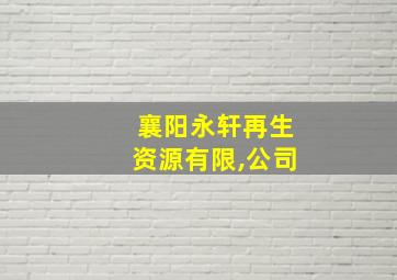 襄阳永轩再生资源有限,公司