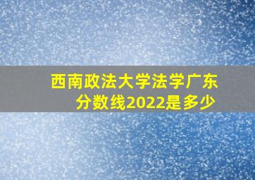 西南政法大学法学广东分数线2022是多少