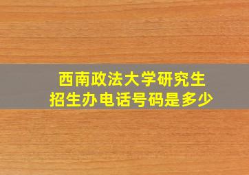 西南政法大学研究生招生办电话号码是多少