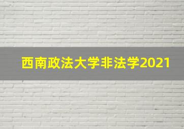 西南政法大学非法学2021