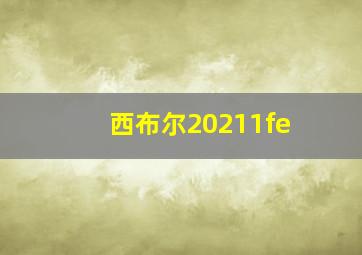 西布尔20211fe