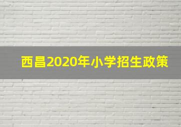 西昌2020年小学招生政策