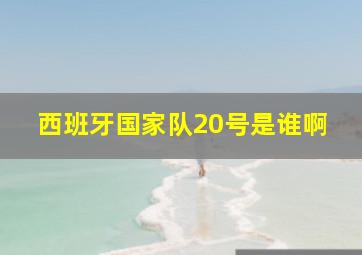 西班牙国家队20号是谁啊