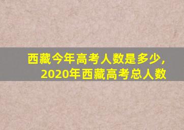 西藏今年高考人数是多少,2020年西藏高考总人数