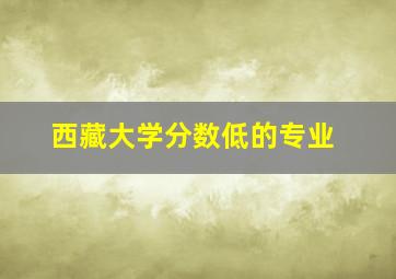 西藏大学分数低的专业