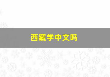 西藏学中文吗