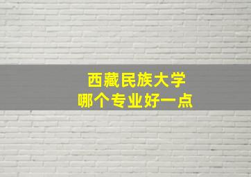 西藏民族大学哪个专业好一点