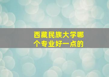 西藏民族大学哪个专业好一点的