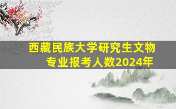 西藏民族大学研究生文物专业报考人数2024年