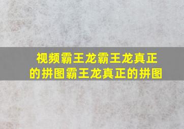 视频霸王龙霸王龙真正的拼图霸王龙真正的拼图