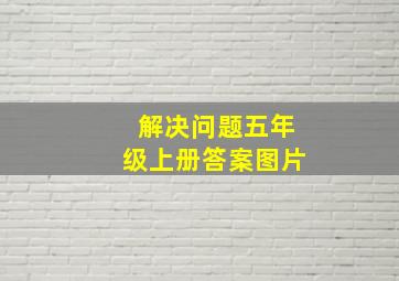 解决问题五年级上册答案图片