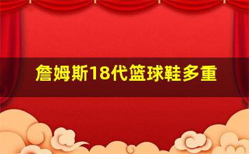 詹姆斯18代篮球鞋多重