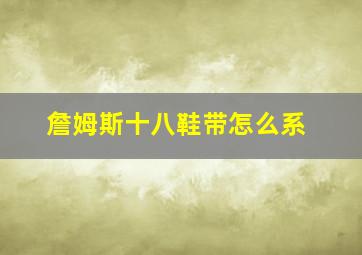 詹姆斯十八鞋带怎么系