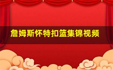 詹姆斯怀特扣篮集锦视频