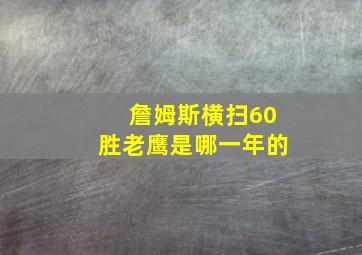 詹姆斯横扫60胜老鹰是哪一年的