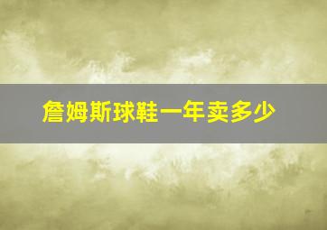 詹姆斯球鞋一年卖多少