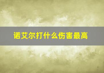 诺艾尔打什么伤害最高