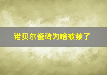 诺贝尔瓷砖为啥被禁了