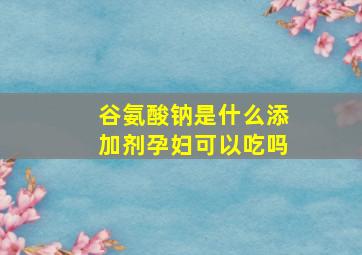 谷氨酸钠是什么添加剂孕妇可以吃吗