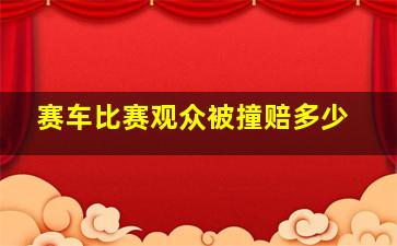 赛车比赛观众被撞赔多少