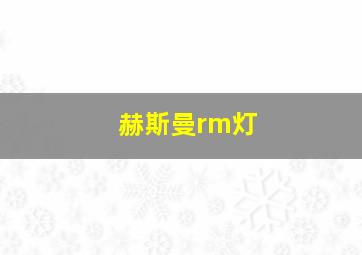 赫斯曼rm灯