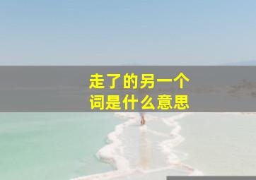 走了的另一个词是什么意思