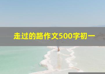 走过的路作文500字初一