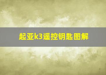 起亚k3遥控钥匙图解