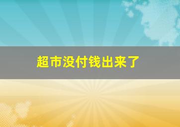 超市没付钱出来了