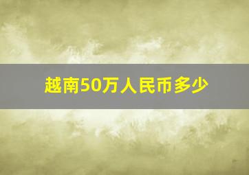 越南50万人民币多少