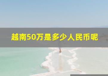 越南50万是多少人民币呢